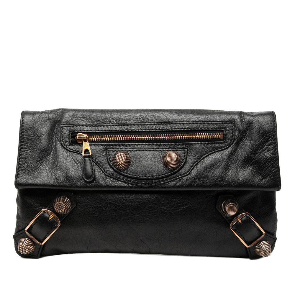 Pre-Loved Balenciaga Lambskin Motocross Giant 21 Envelope Clutch